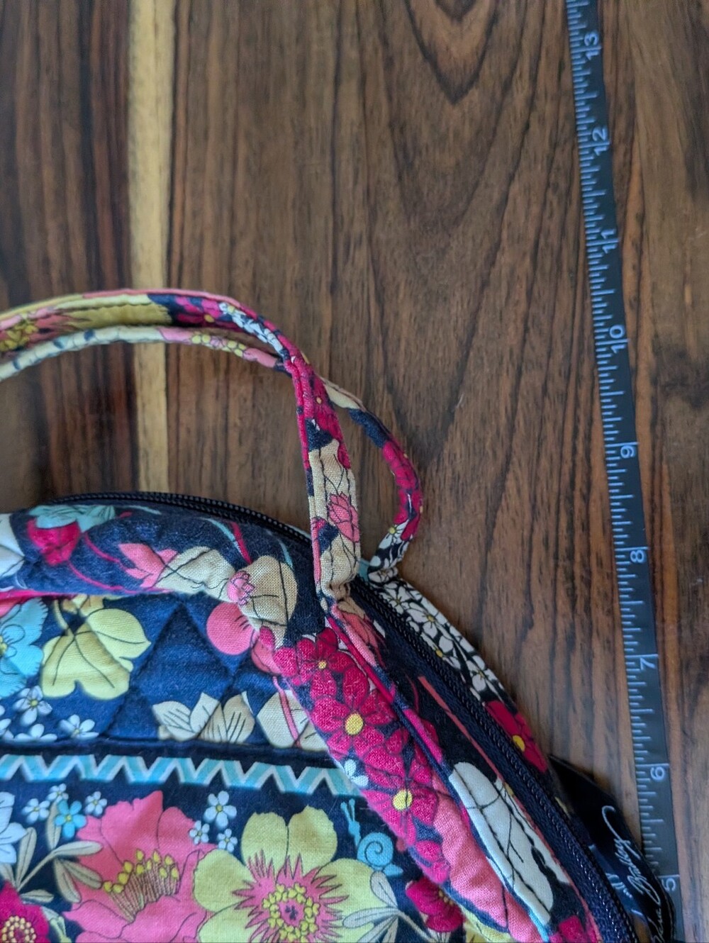 Vera Bradley Quilted Floral Lunch Bag Tote Compact Cosmetic Case Multi-Color - Picture 5 of 7